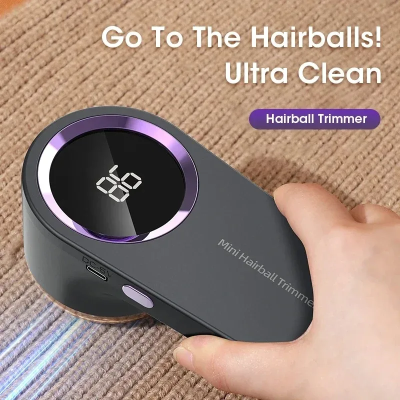 Portable Electric Fabric Shaver & Lint Remover – Rechargeable Fuzz and Pill Remover with LED Display for Clothes & Fabrics
